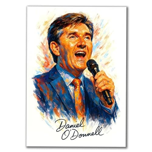 Image of Daniel O'Donnell Portrait Art Print, A4 Size, Colorful Painting Style, Vivid Splash Art Poster
