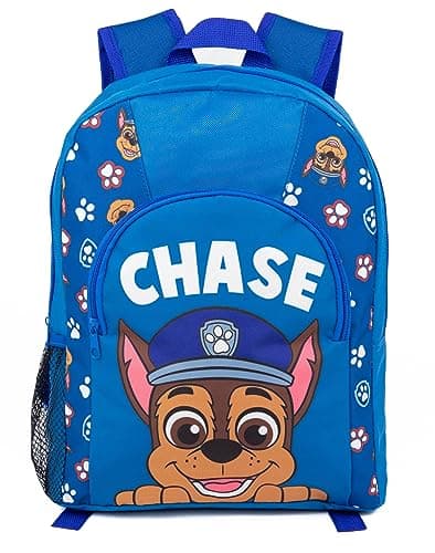 Image of Paw Patrol Chase Blue Backpack | Adjustable Straps School Rucksack | Spacious Organised Daypack | Kids Nursery Schoolbag with Character Print | Durable Children's Gear