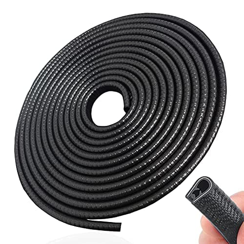 Image of SYOAUTO 4M Car Door Edge Protector Black Car Door Protector Edge Trim No Glue Rubber U Shape for Most Vehicle