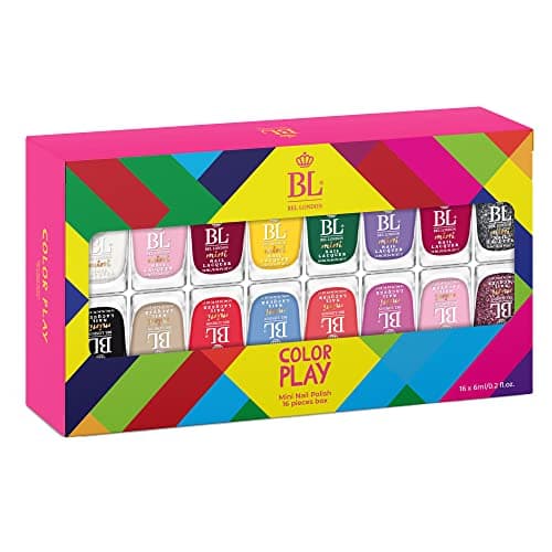 Image of BL Color Play - 16 Colour Nail Polish Set for Women - Outstanding Radiant Nail Varnish Sets for Women - Quick Dry & Non Gel Nail Polish