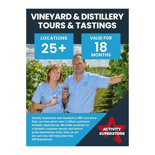 Image of Activity Superstore Vineyard & Distillery Tours & Tastings, Available at 25+ UK Locations, 18-month Validity, Wine Tour, Vineyard, Experience Days, Couples Gifts
