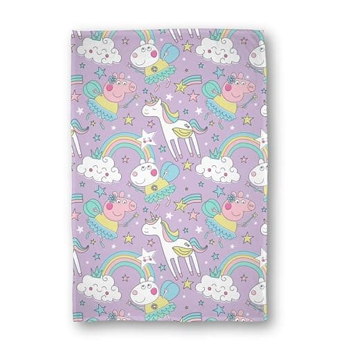 Image of Peppa Pig Officailly Licensed Fleece Blanket | Super Soft Warm Bedtime Purple Lilac Design | Perfect for Home, Bedroom, Sleepovers & Camping 100 x 150cm