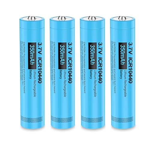 Image of ICR10440 Rechargeable Battery, 3.7V AAA Li-ion Rechargeable Battery 350mAh for Torch Romote Control, 4 Packs, PKCELL