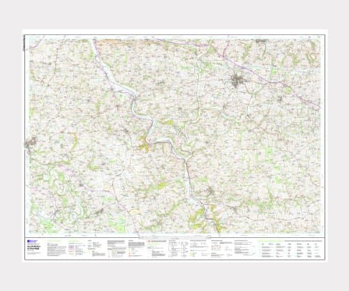 Image of Explorer 127 ~ South Molton & Chulmleigh ~ Ordnance Survey Laminated Wall Map (approx 95 x 125 cm)