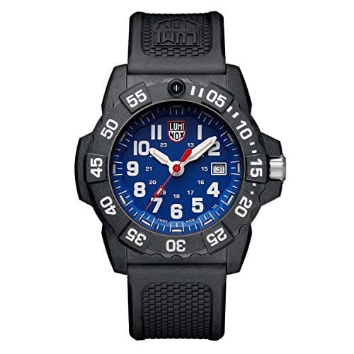 Image of Luminox Navy Seal XS.3503.F Mens Watch 45mm - Military Dive Watch in Black/Blue Date Function 200m Water Resistant