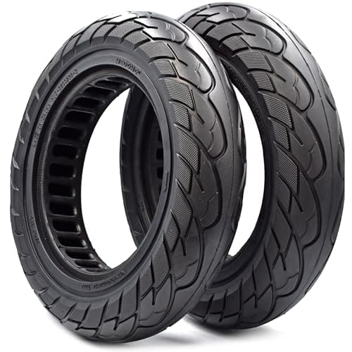 Image of myBESTscooter - 10 x 2.125 Solid Tyre Wheel For Electric Scooter, 10 inch Solid Tire Puncture Proof Flat Free Explosion Proof Front Rear Tire Replacement Wheel