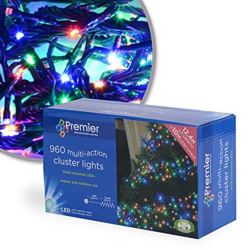Image of Multi-Colour 960 LED Cluster Christmas Lights