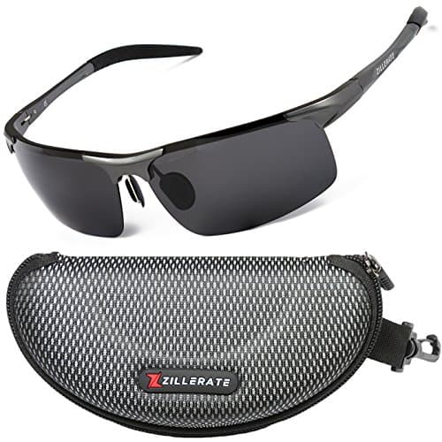 Image of ZILLERATE Men's Polarized Sunglasses for Driving, Sport, Fishing, Running - Designer UV400 Protection (Gun Grey)