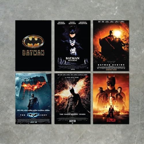 Image of Batman Movies and Film Poster Print Packs - 6 POSTERS, Size A4