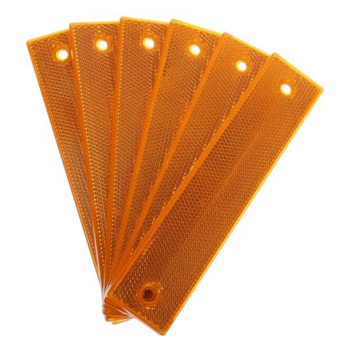 Image of SHINEOFI Reflective Pavement Marker Panels 6Pcs Heavy-Duty Road Safety Reflectors for Trail Marking and Guidance Traffic Warning