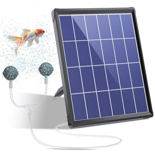 Image of Biling Pond Aerator Solar Powered,2.5W Solar Pond Air Pump for Outdoor Fish Ponds, 3 Modes Hydroponics Air Pump, Solar Pond Oxygenator for Pond Stock Tank Aquarium 2 Air Stone for Pond