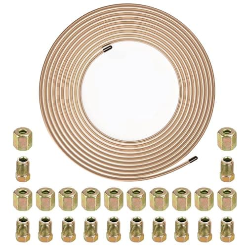 Image of 3/16" Brake Pipe Kit 32.5ft / 10m with Fittings for Automotive Brake Line Set (Kit 4)