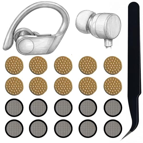 Image of TENNMAK Earphones Dust Proof Mesh Replacement for Beats Flex & Beats Powerbeats Pro & Beats X & urBeats3 Earbuds Dust Filter * 5 Pairs (X DUST MESH)
