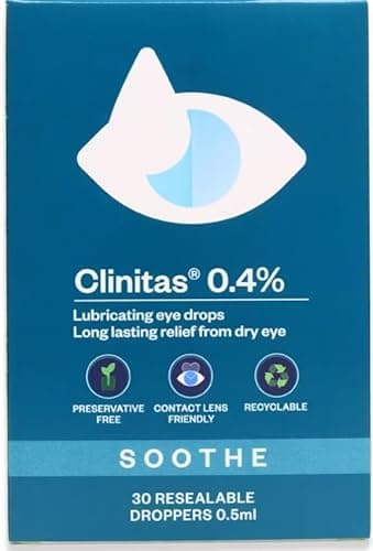 Image of Clinitas Preservative Free Lubricant Eye Drops 30 x 0.5ml, White