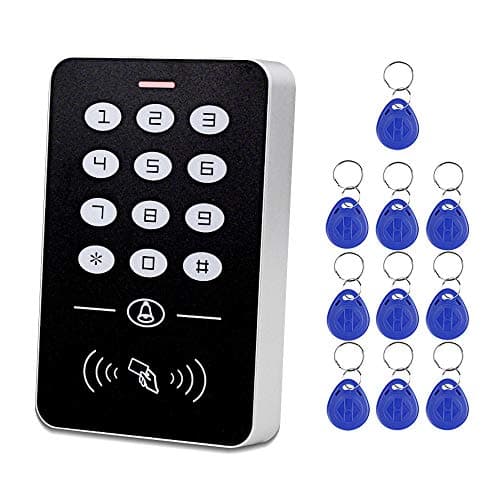 Image of KurDunly Stand-alone 125KHz RFID Access Controller System Keypad Digital Keyboard, Single Door Use, Support 1000 Users, with 10pcs TK4100 EM ID Keyfobs