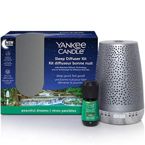 Image of Yankee Candle Sleep Diffuser Starter Kit | Silver | Peaceful Dreams Electric Fragrance Diffuser Refill | Up to 30 Nights of Fragrance | UK Plug