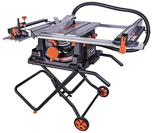Image of Rage Table Saw And WheeLED Base 230V, Blade Diameter 255mm, Input Power 1.8Kw, Plug Type UK, Saw Type Circular, Supply Voltage V AC 230V, 90° Cutting Capacity 80mm, Bore Diameter Max 25.4mm, Cutting 4