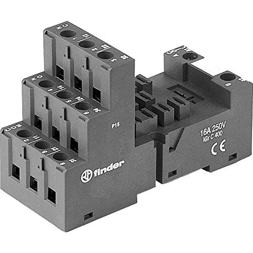 Image of Finder 92.03.0 Relay Socket Suitable for Series (Relay): Series 62 62.31, 62.32, Finder 62.33 (L x W)