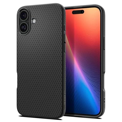 Image of Spigen Liquid Air Case Compatible with iPhone 16 Plus - Matte Black