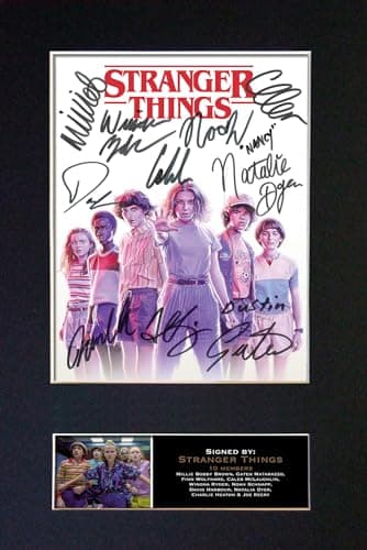 Image of Stranger Things Signed Reproduction Autograph TV Programme Print Poster Mounted Repro A4#849U
