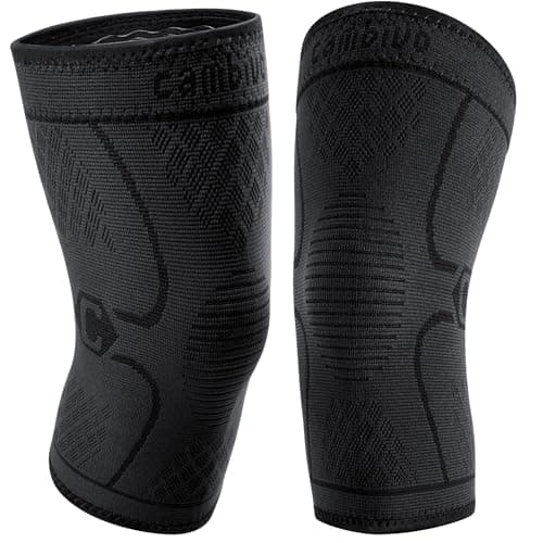 Image of CAMBIVO Knee Support, Knee brace for Men Women (Pair), Knee braces for Running, Gym, Weight Lifting, Hiking, Walking, Sports, Volleyball, Squats