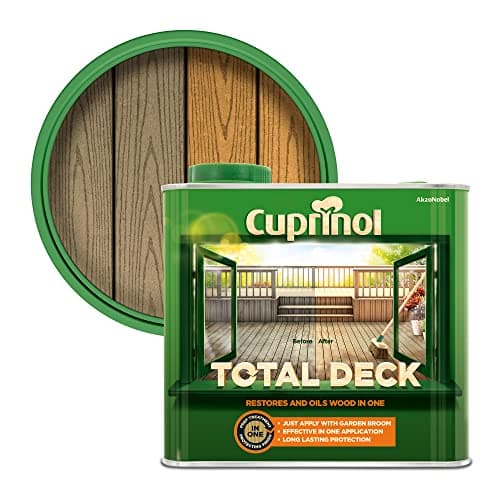 Image of Cuprinol CUPTDC25L Total Deck Restore and Oil Wood Clear 2.5 Litre