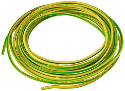 Image of Merriway BH01515 Single Core Round Earth Cable, 6491X 2.5mm Yellow & Green, 5 Metres (16.5 feet)