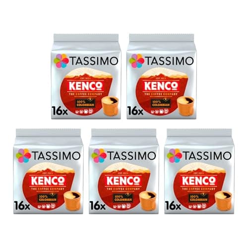 Image of Tassimo Kenco Colombian Coffee Pods X16 (Pack of 5, Total 80 Drinks)