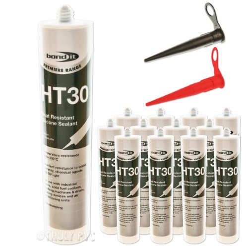 Image of 12 x Bond-It HT30 Black High Temperature Silicone Sealant - EU3 310ml Cartridge