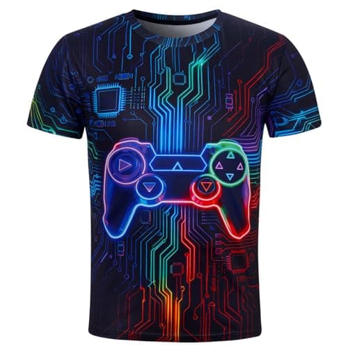 Image of Goodstoworld Game T Shirts Mens 3D Funny Graphic Print Cool T-Shirts Funky Custom Tee Shirt Teen Boys Vintage Party, XL