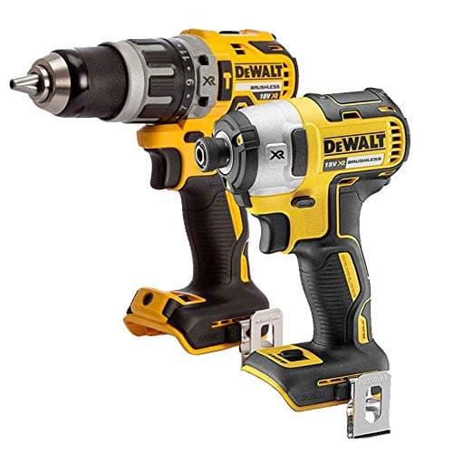Image of Dewalt 18V XR Cordless Brushless Impact Driver DCF887N & Combi Drill DCD796N Body Only Twin Pack