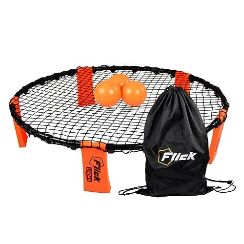 Image of Flick Urban Spiralball - Roundnet ball game - Includes 3 Spiralball balls - lightweight sturdy net - weatherproof carry bag - beach and garden games