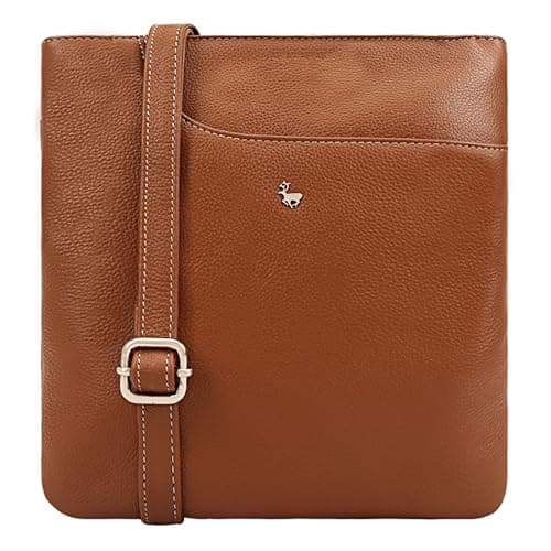 Image of Lloyd Baker Genuine Leather Crossbody Bag – Soft, Compact Shoulder Handbag with Adjustable Strap, Phone Pocket, and Multiple Compartments | Kanatal (Tan- Caramel Cafe)