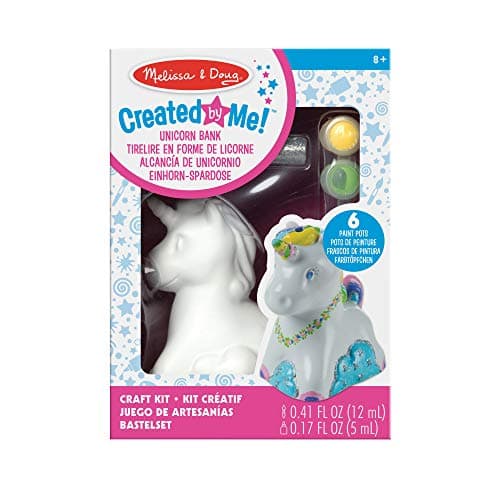 Image of Melissa & Doug Created by Me! Unicorn Bank Craft Kit (Arts & Crafts, Painting & Decorating Keepsake)