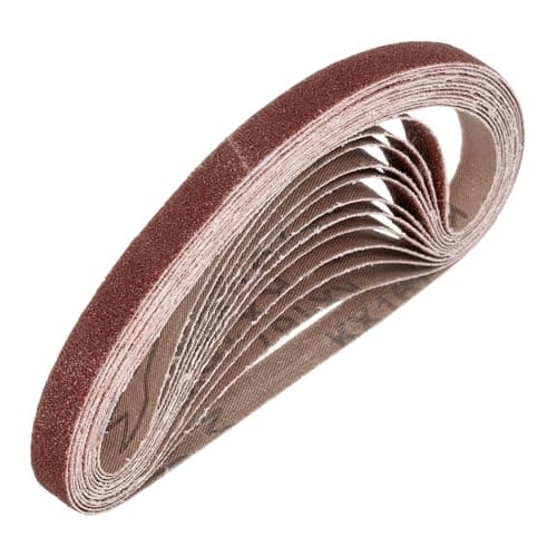 Image of sourcing map 20mm x 520mm Sanding Belts, 10 Pcs 80 Grit Aluminum Oxide Abrasive Belt Sander File Belt for Woodworking, Metal Polishing, Knife Sharpener