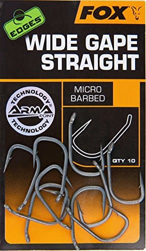 Image of Fox Edges Arma Point Wide Gape Straight Micro Barbed Carp Hooks: 8