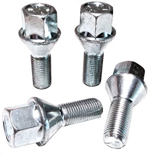 Image of XtremeAuto Tapered M12x1.5 Security Replacement Wheel Hub Bolts Nuts 17mm Hex Head - Front & Rear Axle (4)