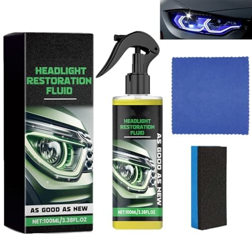 Image of Pipihome Car Headlight Restoration Kit, 100ml Headlight Restorer Polishing Cleaner Restore Oxidized & Yellowed Headlights, Car Accessories for All Vehicles