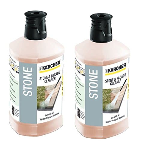 Image of Karcher Stone Facade Cleaner 3in1 Pressure Washer Detergent Bottle K2 K4 K5 K7 1 Litre x 2