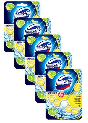 Image of Domestos Power 5. Lime Toilet Block. Pack of 5