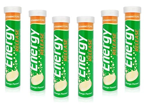 Image of 120 Vitamin Energy Boost Effervescent Tablets ORANGE Flavour *6 Packs of 20*