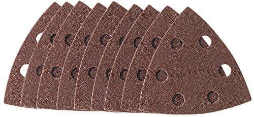 Image of Draper APT32C Ten Assorted Grit Hook and Loop Tri Base Sheets, Blue, 93 x 93 mm