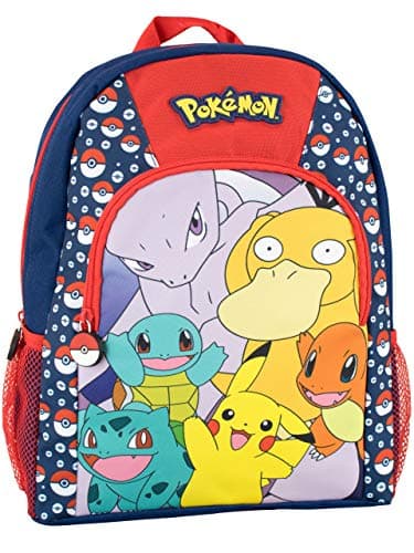 Image of Pokémon Pikachu Boys School Backpack | Blue and Red Medium Kids Backpack