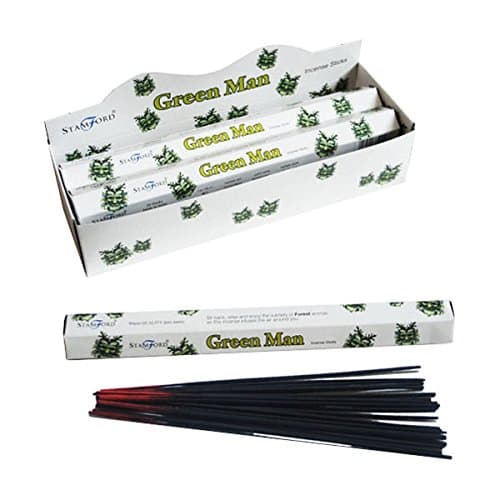 Image of STAMFORD INC. 37520 Green Man Incense Sticks, 20 Sticks x 6 Packs