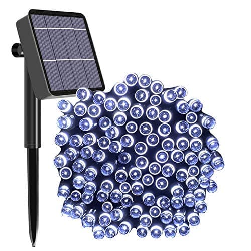 Image of Solar String Lights Outdoor, 65ft 200 LED Solar Garden Fairy Lights Waterproof 8 Modes Solar Powered Decorative Lights for Patio, Garden, Yard, Tree, Home, Party - Cool White [Energy Class A+++]