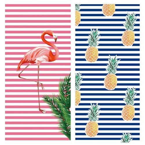 Image of Jokureao 2Pcs Large Microfibre Beach Towel for Adult, 150 * 70cm Quick Dry Sand Free Travel Towel, Lightweight Towel for Swimming, Extra Large Beach Towel, Summer Beachs Towels for Women Men