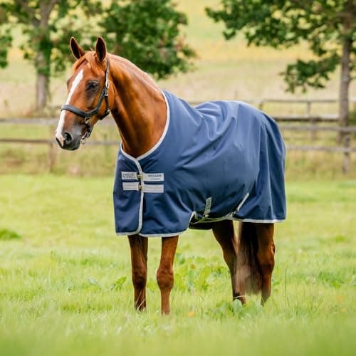 Image of Horseware Amigo Ripstop 900D Lite 0g Turnout Blanket Navy/Titanium Grey Blanket Size: 130 cm / 6'0