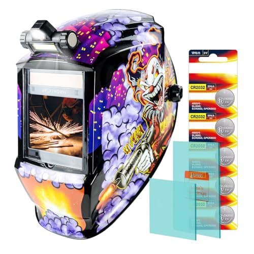 Image of TRQWH Large Viewing Welding Helmet Auto Darkening True Color Solar Powered Welding Hood with 4 Arc Sensor Adjustable Wide Shade Range 4~5-8/9-13 Welder Mask for TIG MIG ARC Weld (TRQWH-LE04)