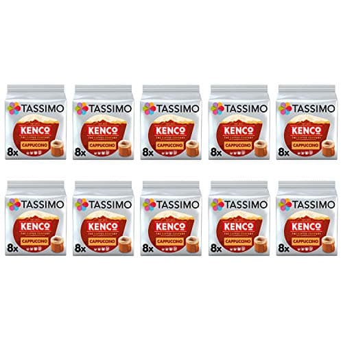 Image of Tassimo Kenco Cappuccino Coffee Pods - 10 Packs (80 Drinks)