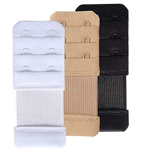 Image of SAMGU Bra Extenders, 3 Pieces 2 Hook Bra Extender Soft Stretchy Bra Extension Strap